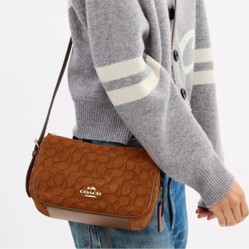 Coach Kailey Signature Suede Shoulder Bag NWT